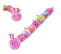 Babŷ Sensory Toy - Caterpillar Height Ruler Newborns Plush Doll | Infanť Stuffed Animal Activity Soft Toys with Teether | Tummy Times Sensory Toys for 0-6 12 Months Boys Girls Nursery Decor