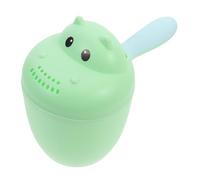 Baby Shampoo Rinse Cup Hippo Shaped Light Green PP Bath Rinser