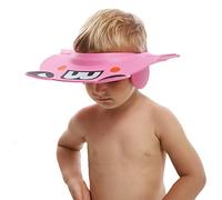 Baby Shampoo Shower Bathing Cap, Adjustable Shower Cap Kids, Infants Soft Protection Funny Safety Visor Cap for Toddler Children (Pink)