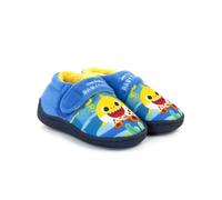 Baby Shark Boys Blue Character Velcro Loafer Slippers - 8.5 UK Child