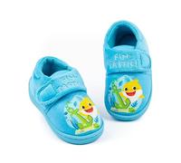 Baby Shark Boys Slippers | Kids Blue Fin-tastic Footwear with Adjustable Strap | Educational Singing Family Loungewear | Slip On House Shoes | Nightwear Apparel Gift for Children & Toddlers