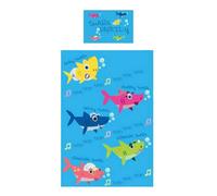 Baby Shark Childrens/kids Doo Doo Reversible Duvet Cover Set Blue/multicoloured (Single)