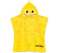 Baby Shark Childrens/kids Repeat Print Hooded Towel Yellow/white (One Size)