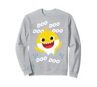 Baby Shark Doo Doo Doo Swimming Bubbles Happy Sweatshirt, Adult Unisex, Heather Grey, Medium