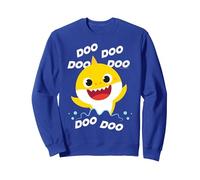Baby Shark Doo Doo Doo Swimming Bubbles Happy Sweatshirt, Adult Unisex, Royal Blue, X-Large