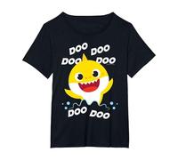 Baby Shark Doo Doo Doo Swimming Bubbles Happy T-Shirt, Women's Plus, Black, 5X
