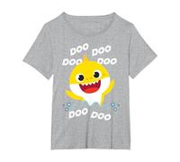 Baby Shark Doo Doo Doo Swimming Bubbles Happy T-Shirt, Women's Plus, Heather Grey, 3X