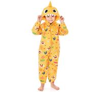 Baby Shark Kids Puddle Suit | Yellow All In One Rain Coat For Boys & Girls | Shark Family Song All Over Print | Long Sleeve with Cuffs Play Walking Jacket | Merchandise Gift for Kids & Toddlers
