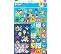 Baby Shark Mega Sticker Pack | Three Types of Stickers (Around 150 Total) | Reusable on Non-Porous Surfaces