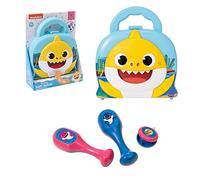 Baby Shark Musical Case | Musical Playset Including Maracas And Castanets | Baby Shark Themed Musical Instrument Set | Interactive Singing Mummy Shark| Childrens Music Toys Band Set | Ages 3+