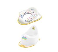 Baby Shark Padded Seat, Potty Training Toilet Seat, Plus Baby Shark Potty, Detachable Cushion, Lightweight, Anti-Stick Portable Seat 18M+ Toddler Toilet Range