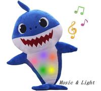 Baby Shark Plush Toy Soother With Music and Night Lights Singing Gift