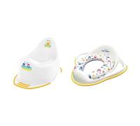 Baby Shark Potty, Potty Training Toilet Seat, Plus Baby Shark Step Stool, Detachable Cushion, Lightweight, Anti-Stick Portable Seat 18M+ Toddler Toilet Range