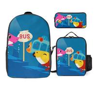 Baby Shark’s Big Show Backpack Young Scholar Set Developmental Bookbag with Healthy Lunch Solution