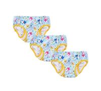 Baby Shark Swim Pants Reuseable 3 Pack Babies & Toddler Range Swim Pants 85% Polyester, 15% Spandex Lightweight Washable Leak Guard, Pull Up Stretch Waist (Blue/Yellow, M (1-2Y)