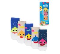 Baby Shark Unisex Kids Multicoloured Multi-Character Calf Socks Set of 5 - 6-8.5 UK Child