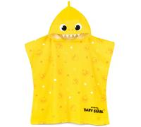 Baby Shark Unisex Kids Multicoloured Novelty Character 3D Hood Poncho Towel (One Size)