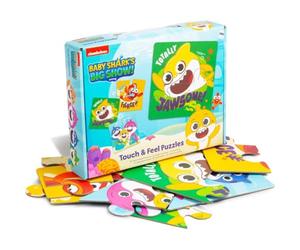 Baby Shark's Big Show Touch & Feel Puzzles, 21 x 21 cm, Set of 3 Progressive Puzzles, Ages 18M+
