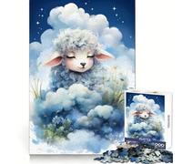 Baby Sheep 1000 Adult Pieces Jigsaw Puzzle Memory Training Calm Distraction Precise Edges Festive Gift (50x75cm)