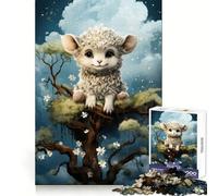 Baby Sheep 1000 Adult Pieces Jigsaw Puzzle Sharp Memory Relaxing Pastime Smooth Cut Lovely Gift (50x75cm)