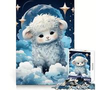 Baby Sheep 1000 Piece Jigsaw Puzzles for Adults Mind Recall Stress Relief Fun Firm Interlock Nice Gift (38x52cm)