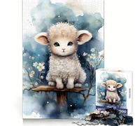Baby Sheep 1000 Piece Jigsaws for Teenagers Puzzle Smart Challenge Pleasant Downtime Fine Lock (38x52cm)