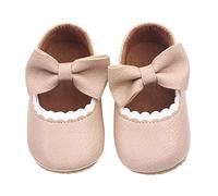 Baby Shoes 6-12 Months Girls First Walkers Princess Wedding Christening Shoes Newborn Infant Crib Shoes Mary Jane Shoes Khaki
