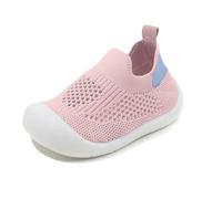 Baby Shoes Boys Girls Breathable First Walking Shoes with Soft Rubber Sole Toddler Slippers Trainers 2025, pink, 7 UK Child