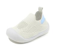 Baby Shoes Boys Girls Breathable First Walking Shoes with Soft Rubber Sole Toddler Slippers Trainers 2025, beige, 7 UK Child