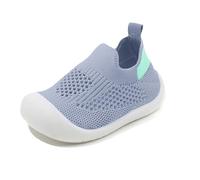 Baby Shoes Boys Girls Breathable First Walking Shoes with Soft Rubber Sole Toddler Slippers Trainers 2025, Light grey, 2.5 UK Child