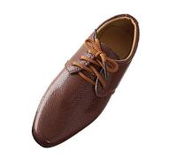 Baby Shoes Boys Moccasins Formal Dress Toddler Moccasin Shoes Leather British Style Lace-Up Flats Perform Party Brown