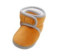 Baby Shoes Fleece Warm Booties Shoes Fashion Solid Color Non Slip Breathable Toddler Boots Baby Slippers (Coffee, 18-24 Months)
