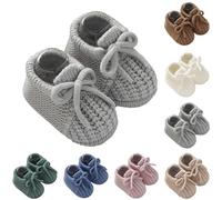 Baby Shoes Knitting, Soft First Walking Shoes, Sneaker Boots, Newborn Sock Shoes, Toddlers, Knitted Socks, Girls, Boys, Unisex Ankle Boots, Baby Shoes, Spring Winter Indoor, Outdoor, 0-12 Months, gray