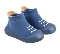 Baby Shoes with Cotton Non-Slip Rubber Sole Stage-Specific Barefoot Design for Crawling Walking Toddler (Blue, UK Footwear Size System, Toddler, Age Range, Medium, 12 Months, 18 Months)