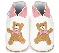 Baby Shoes with Soft Suede Soles - Toddler Shoes - Pink Teddy 12-18 Months