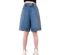 Baby Shorts 3 6 Months Autumn Medium and Large Children's Five Point Jeans Thin Casual Denim Shorts Gymnastic Equipment for Kids (Blue, 6-7 Years)