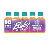 Baby Shots Pornstar Martini Flavoured - Shot 10-pack, 50ml Mini Bottles - Ready-to-Shot Passionfruit & Vanilla cocktail Liqueur, 30 Proof (15% ABV)