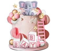 Baby Shower Cake Decorations Girls Elephant Cake Topper Balls Decoration