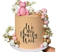 Baby Shower Cake Topper, ‘We Can Bearly Wait’ Design for Welcome Baby Shower Cake Decor/gender reveals Cake Topper Birthday Wedding Party Supplies