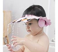 Baby Shower Cap Hair Washing Shampoo Shield Bath Visor Hat Adjustable Kids Shower Water Guard Hat Bathing Waterproof Cap Eye Ear Protection for Toddler Children Over 8 Months 44-56cm
