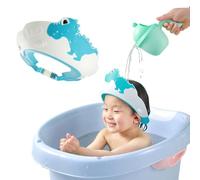 Baby Shower Cap, Kids Shampoo Shower Bath Cap Adjustable Hair Washing Shampoo Shield Baby Visor for Eyes and Ears Protector (Blue)