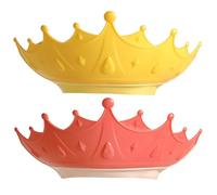 Baby Shower Cap Shield 2Pcs Baby Shower Cap, Adjustable & Non-Slip Hair Washing Shield with Drainage, Cute Crown Bathroom Accessories for Boys, Girls