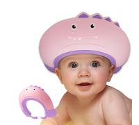 Baby Shower Cap Shield, Shower Cap for Kids, Visor Hat for Eye and Ear Protection for 0-9 Years Old Children,Cute Monsters shape Makes the Baby Bath More Fun (Pink)