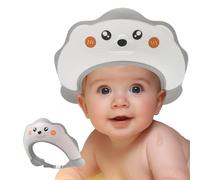 Baby Shower Cap Shield With Eye and Ear Protection - Cute Sea Lion Shape for 0-9 Years Old Children Makes Bath Time Fun (White)