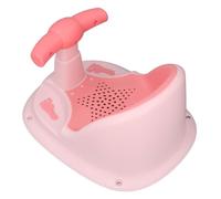 Baby Shower Chair, Infant Bath Backrest Ergonomic Strong Suction Cup for Bathroom (Pink)