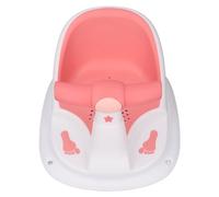 Baby Shower Chair, Infant Bath Backrest Ergonomic Strong Suction Cup for Bathroom (Pink White)
