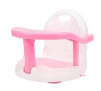 Baby Shower Chair, Surrounded Frame Anti Topping High Safety Baby Bath 4 Suction Cups Adjustable Height for Home (Roseate)