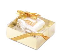 BABY SHOWER CHOCOLATE Set of 10 Islam Quran Tasbeeh Islamic Set | Holy Quran Prayer Beads Gift Box Favor (White)