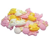 Baby Shower Cupcake Cake Decorations - 24 Edible Assorted Items (Girl Mix)