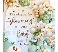 Baby Shower Decal for Backdrop Arch Decoration - Neutral Gender Reveal Stickers, Sign Decor, Balloon Arch Wall Decor - Pregnancy Party Supplies Background Decorations
